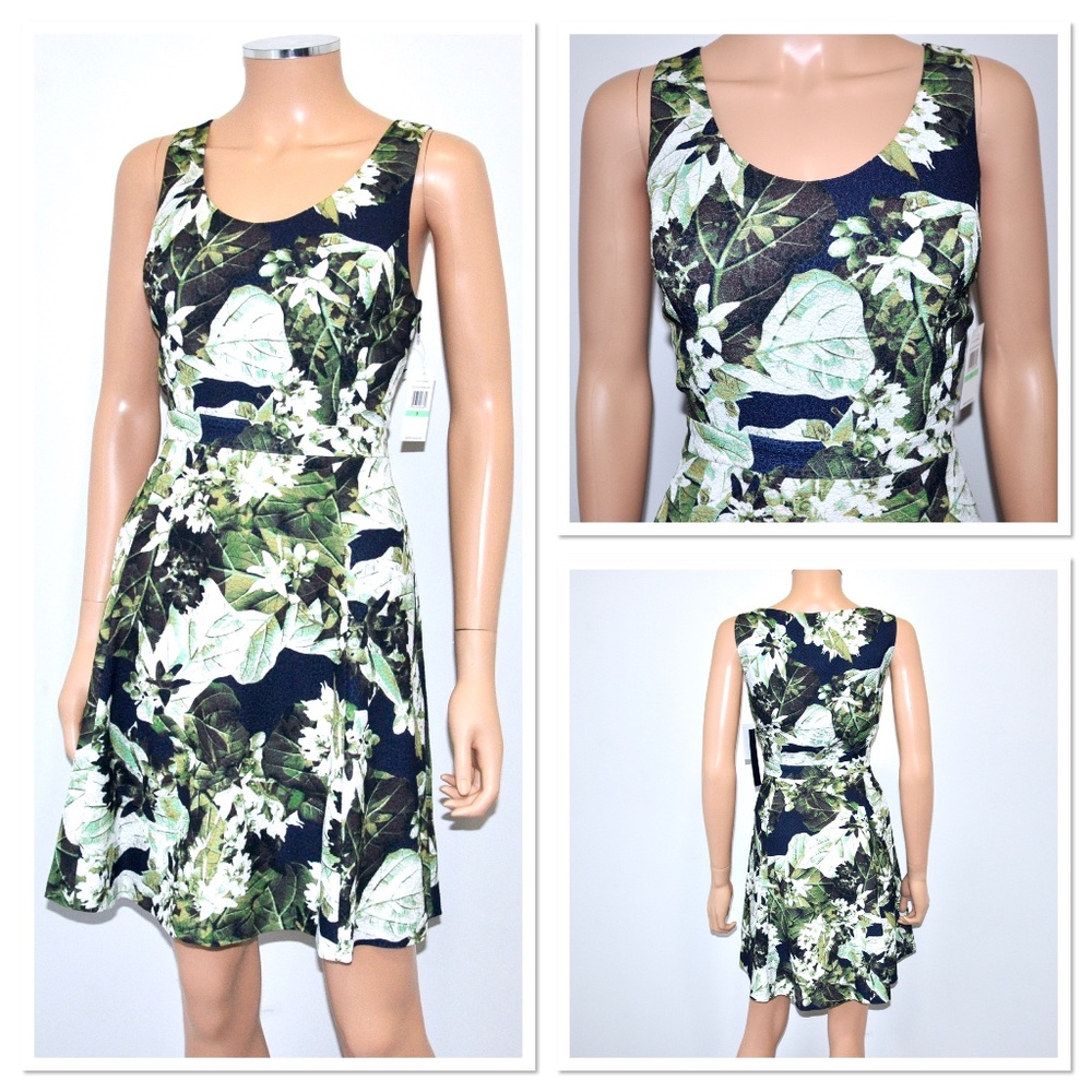 NWT! CYNTHIA STEFFE Floral Madison Fit & Flare Dress With Pockets- Sz 8